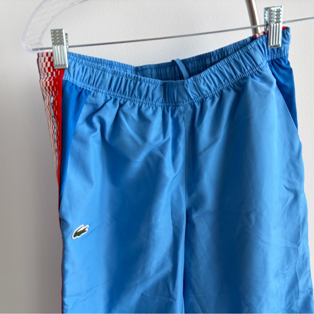 Lacoste Blue Joggers with Red Side Trim